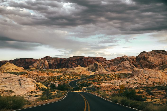 carretera hacia Valley of Fire en Nevada
