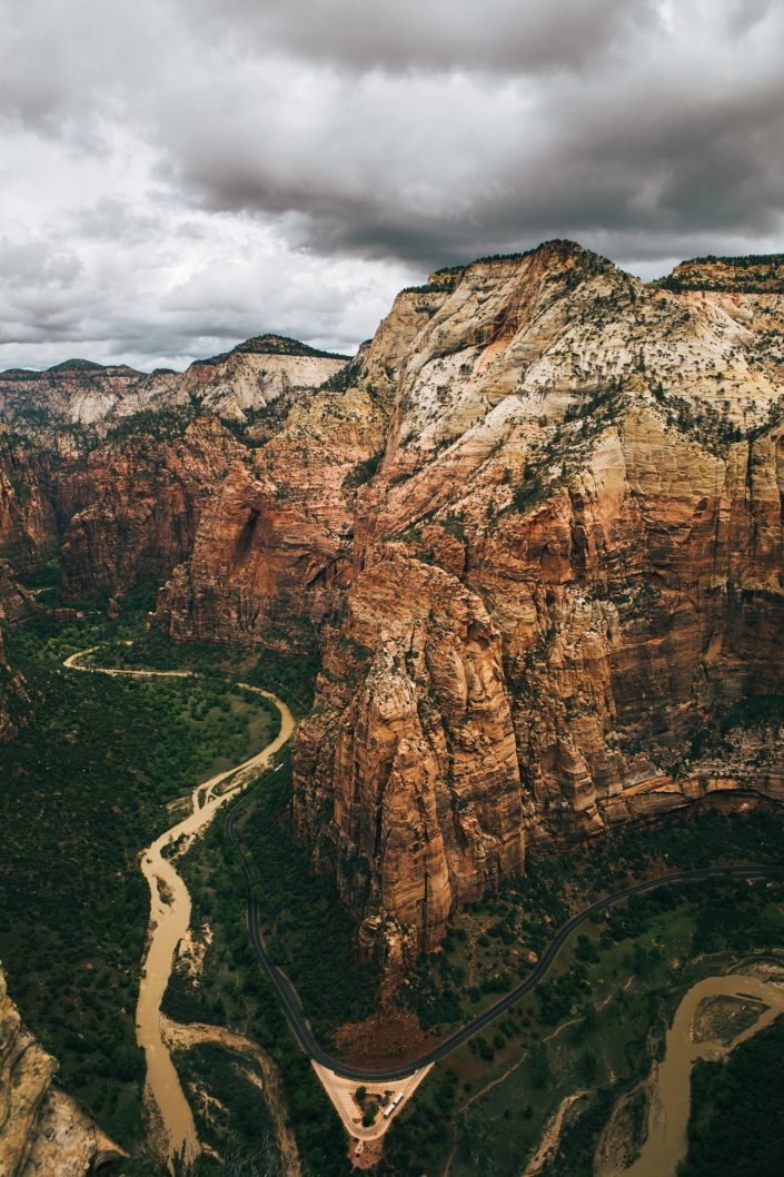 vistas desde Angel's Landing en Zion, en Utah